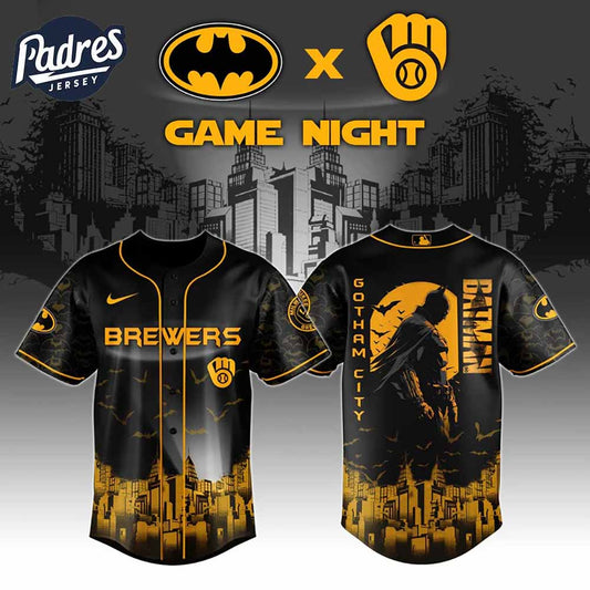 Milwaukee Brewers x DC Batman Game Night Baseball Jersey 2025 - Padres Jersey Oasis: Elevate Your Baseball Style Game