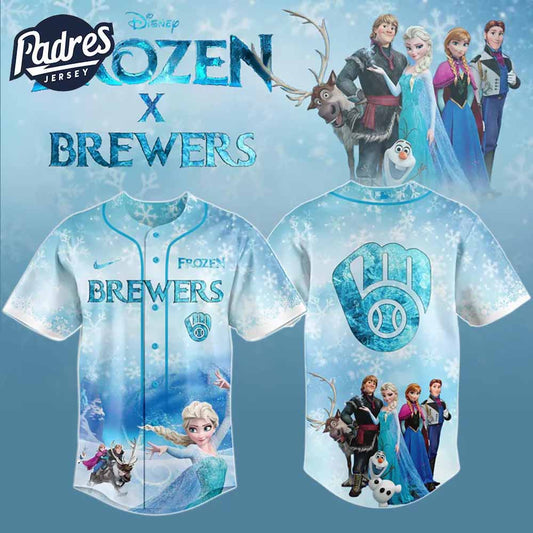 Milwaukee Brewers x Frozen Baseball Jersey 2025 - Padres Jersey Oasis: Elevate Your Baseball Style Game