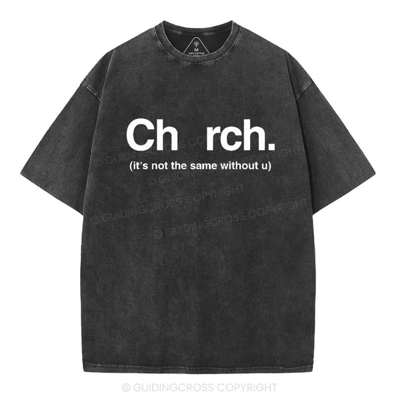[ Mineral Wash ] It's Not The Same Without U Christian Washed Shirt Jesus Graphic Washed Style Shirt