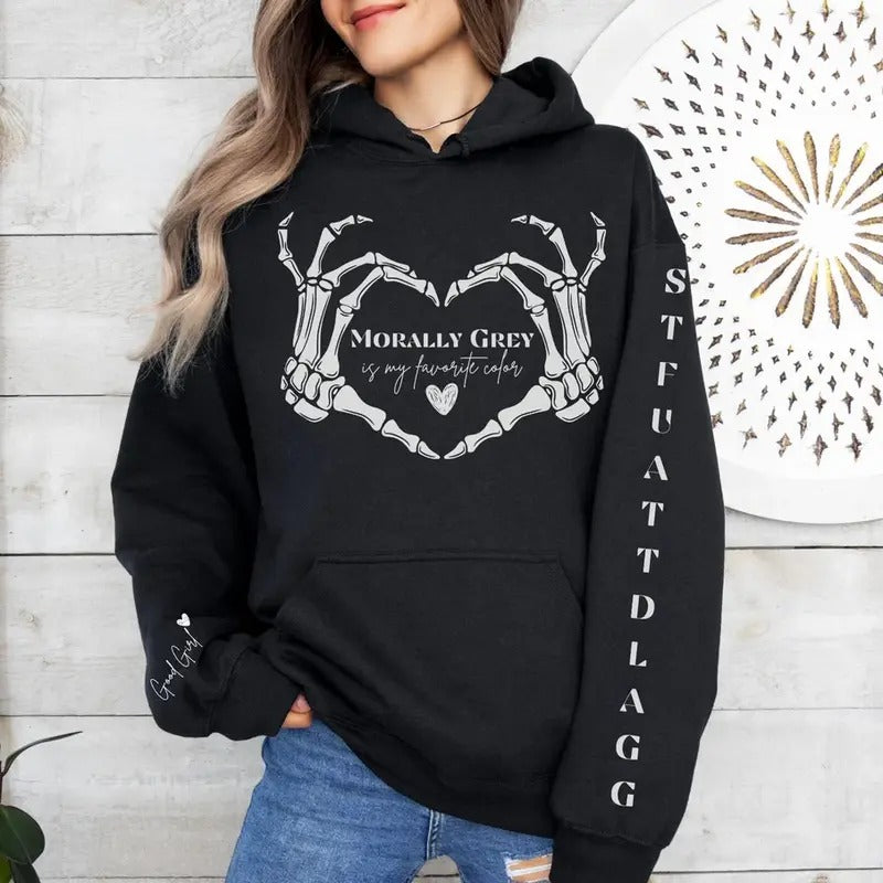 Morally Grey Dark Romance Hoodie, STFUATTDLAGG Hoodie, Good Girl Hoodie, Dark Romance Womenswear Sweatshirt, Bookish Hoodie, Booktok Merch