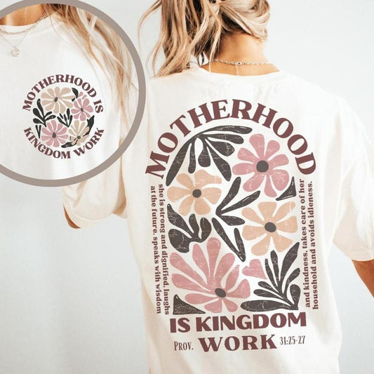 Motherhood Is Kingdom Work Shirt, Mother'S Day Gift Shirt, Christian Shirt, Gildan Unisex, Premium Quality Cotton, Full Color