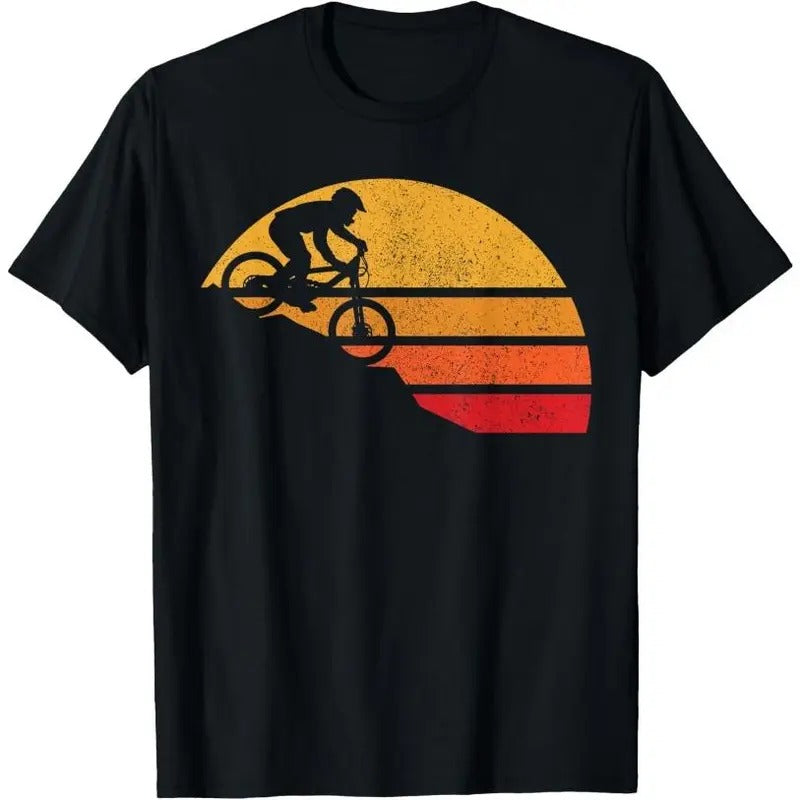 Mountain Bike Vintage MTB Downhill Biking Cycling Biker Gift T-Shirt Made in USA