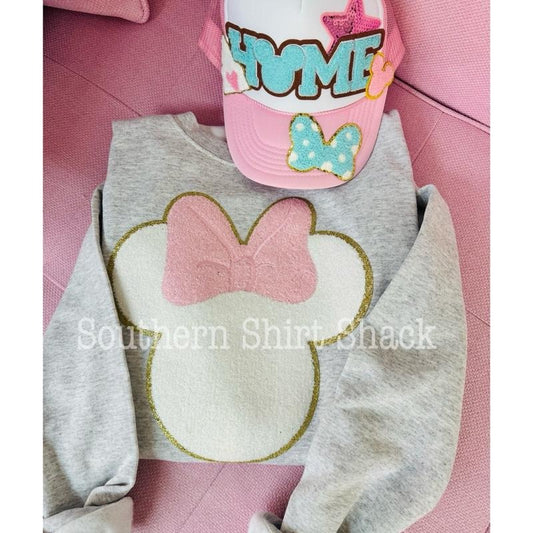 Mouse Ear Chenille Patch Sweathshirt