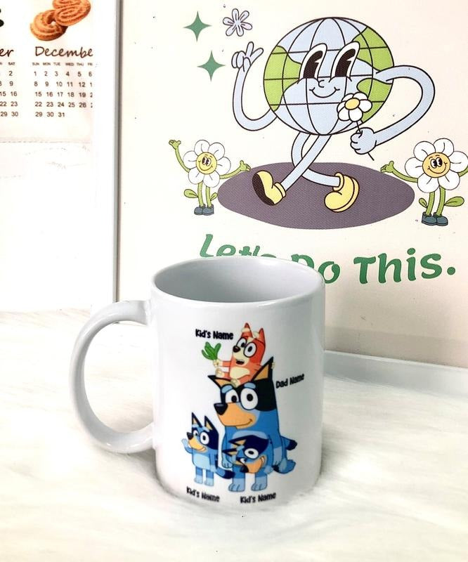 Mug Best Dad Ever, Father's Day Gift, Bluey Mug