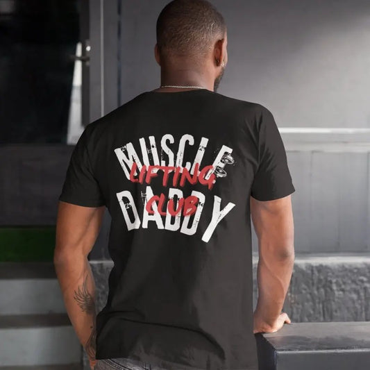 Muscle Daddy Gym Pump Cover Oversized Tshirt Gift For Him Weightlifting Cardio Bodybuilding Tshirt  Husband Gift For Gym