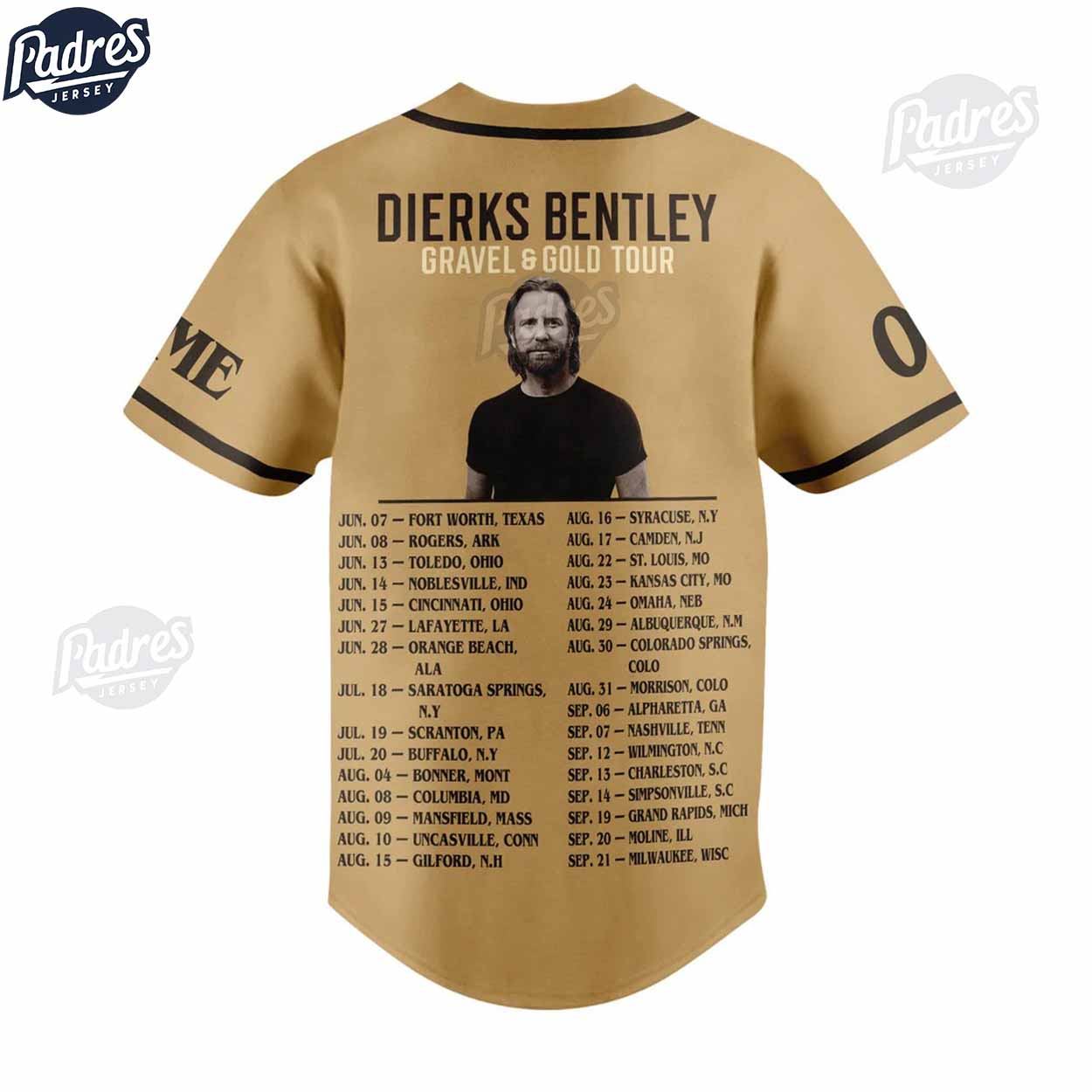 Music Dierks Bentley Tour 2024 Custom Baseball Jersey - Padres Jersey Oasis: Elevate Your Baseball Style Game