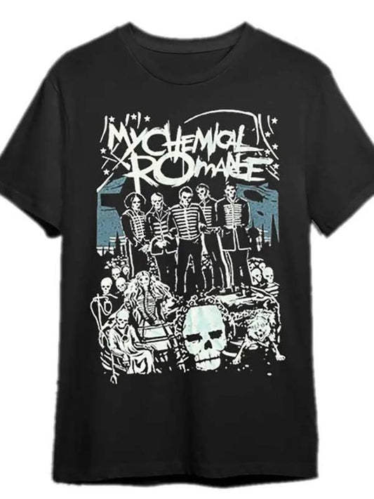 My Chemical Romantic Shirt Fun Men's Short Sleeve Pattern T-shirt, emo scene clothes, y2k 2000s clothes