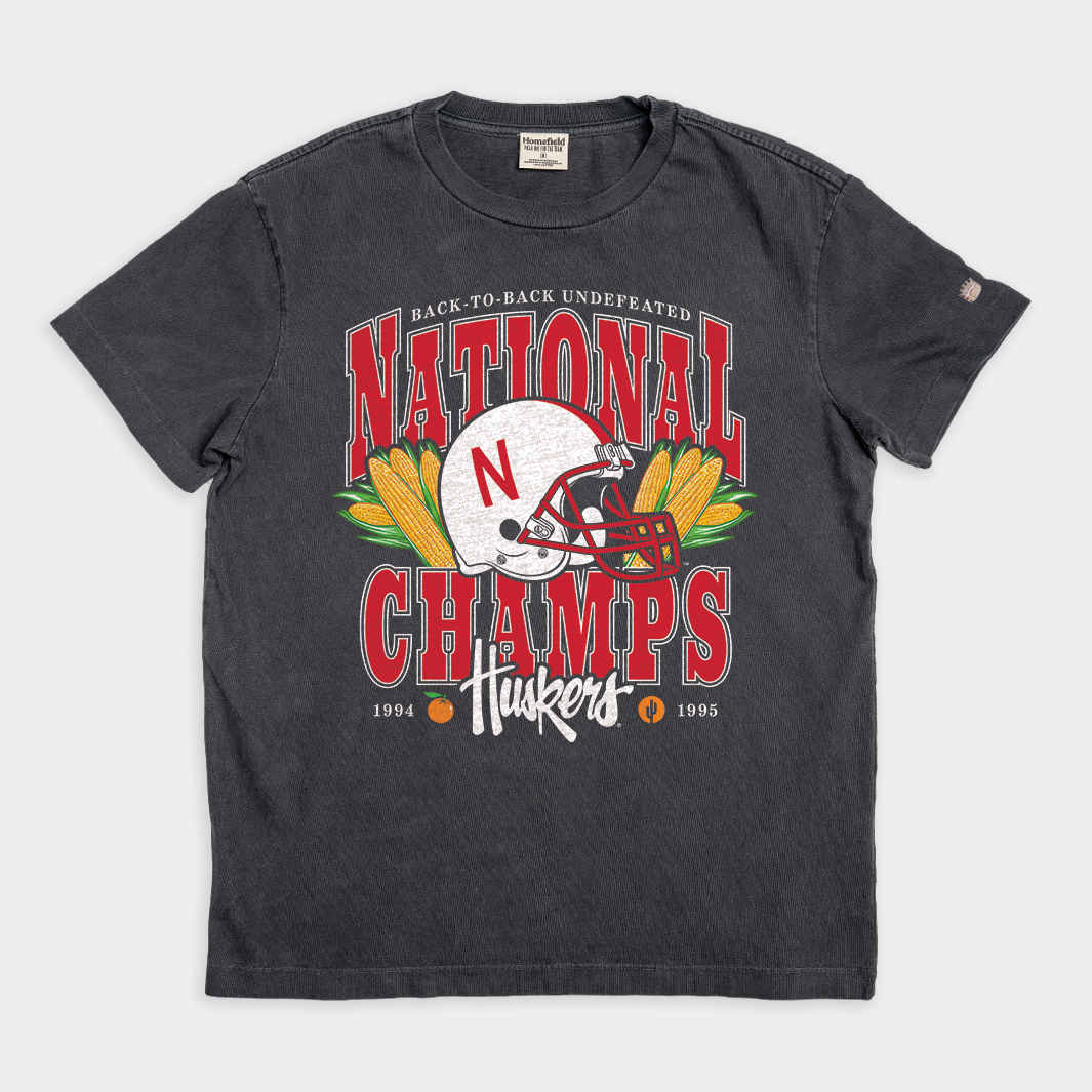 Nebraska 1994 and 1995 National Champs Vintage Heavyweight Tee
