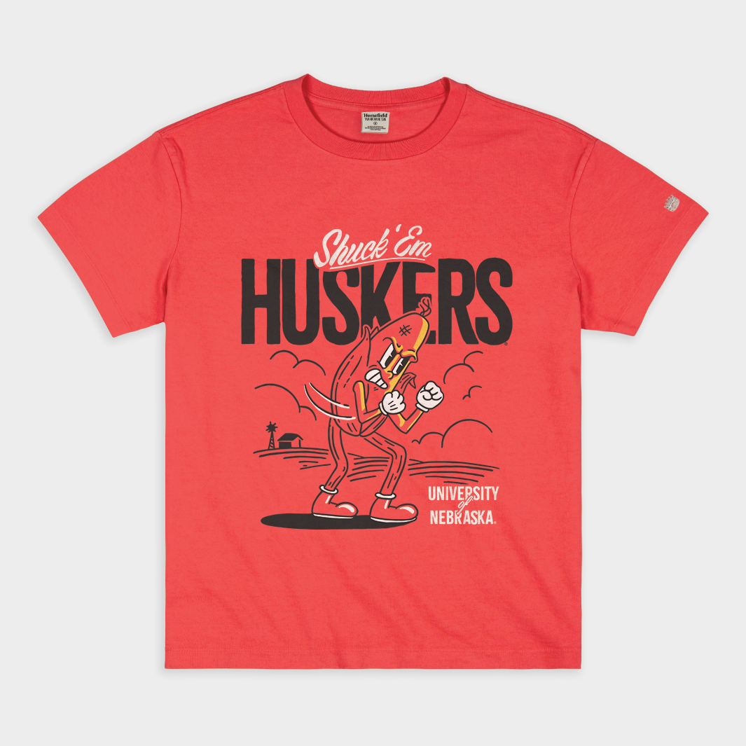 Nebraska "Shuck 'Em Huskers" Vintage Heavyweight Tee