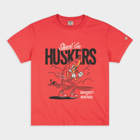 Nebraska "Shuck 'Em Huskers" Vintage Heavyweight Tee