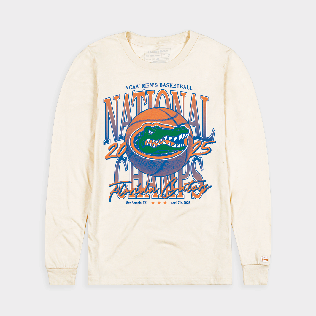 Florida Men's Basketball 2025 National Champs Long Sleeve Tee Style001