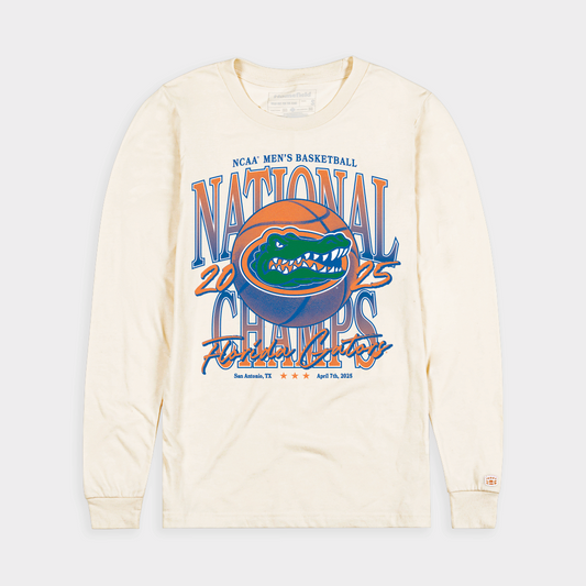 Florida Men's Basketball 2025 National Champs Long Sleeve Tee Style001