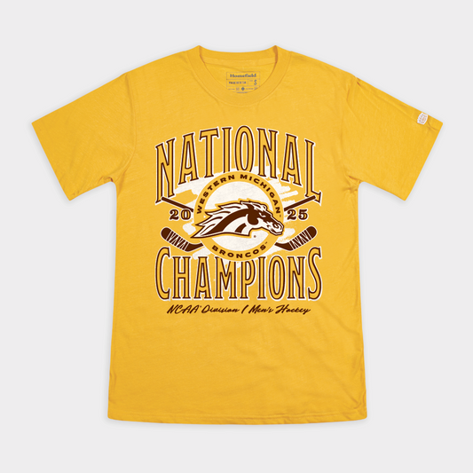 Western Michigan Men's Hockey 2025 National Champs Tee Style001