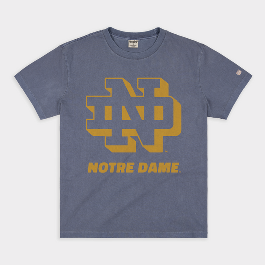 Notre Dame Retro Monogram Vintage Heavyweight Tee Style001