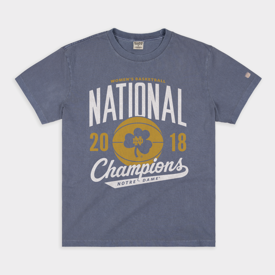 Notre Dame Women's Basketball 2018 Vintage Heavyweight Tee Style001