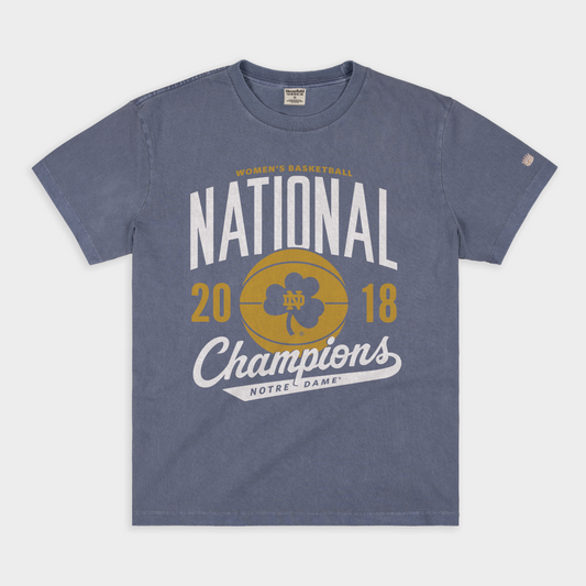 Notre Dame Women's Basketball 2018 Vintage Heavyweight Tee Style001