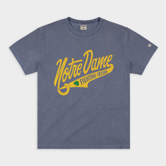 Notre Dame Throwback Script Vintage Heavyweight Tee Style001