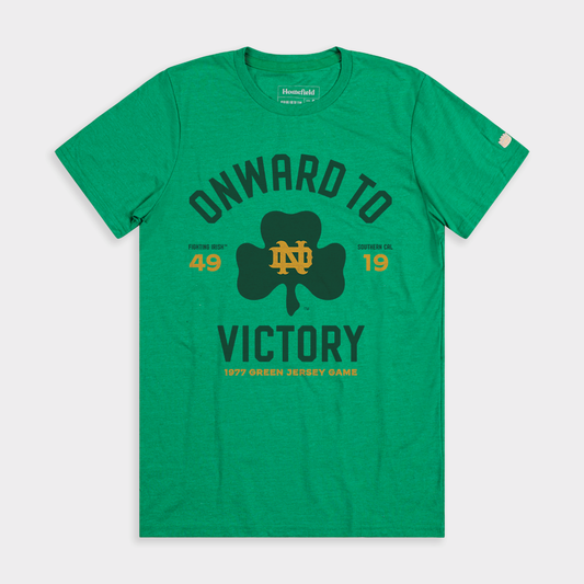 Vintage Notre Dame Green Jersey Game Tee Style001