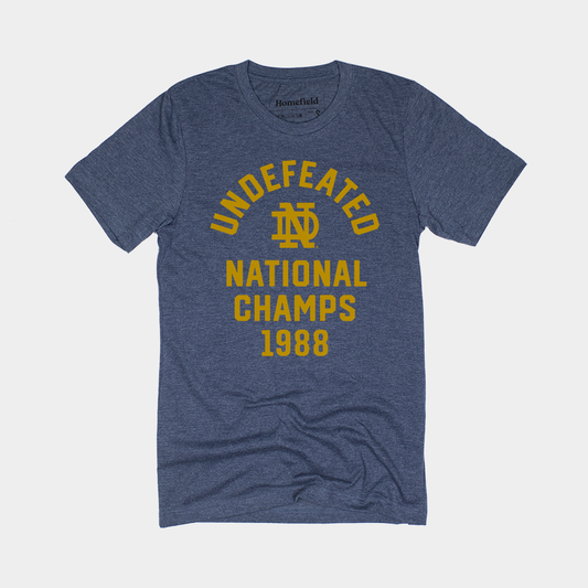 Vintage Notre Dame 1988 National Champs T-Shirt Style001