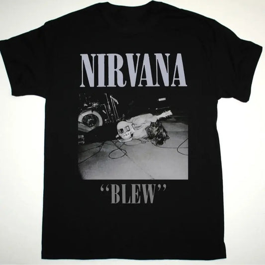 NIIIRVANA BLEW EP 89 KURT COBAIN GRUNGE SEATTLE BAND BLEACH - Classic Cotton Fabric Menswear - Shirt Graphic Shirt
