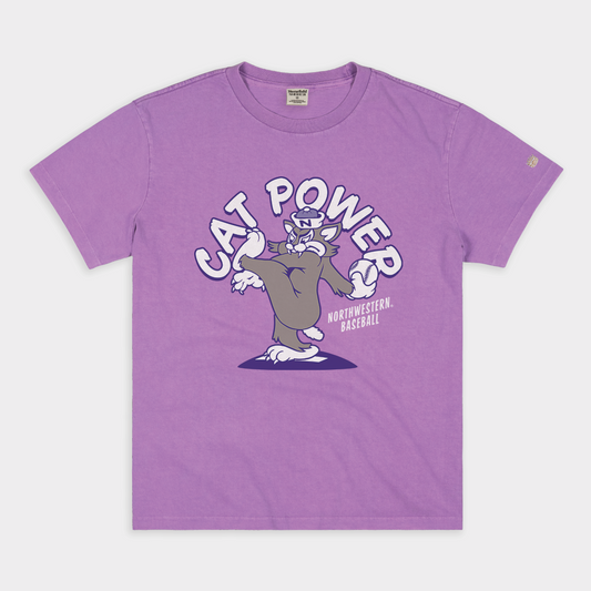 Northwestern Baseball Vintage Heavyweight Tee Style001