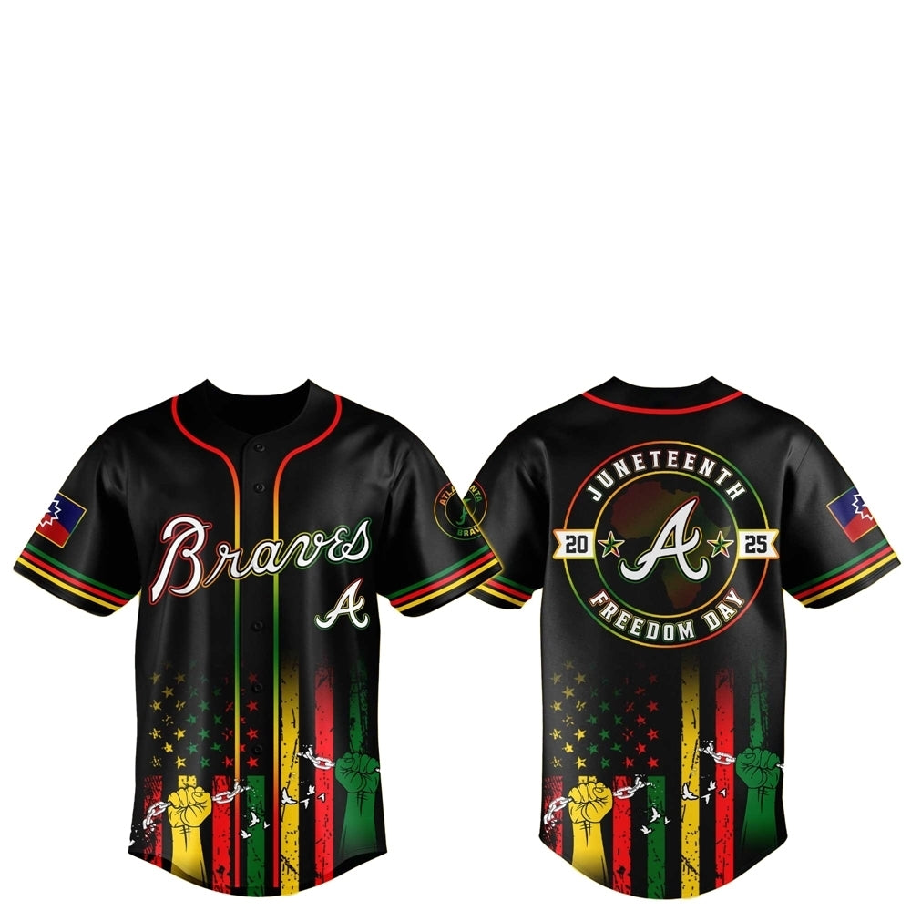 Atlanta Braves Juneteenth Day 2025 Baseball Jersey Hat - Grishko.com