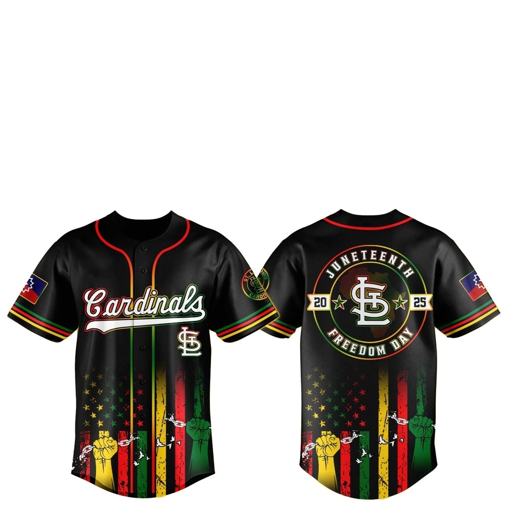 Cardinals Juneteenth Day 2025 Baseball Jersey Hat - Grishko.com