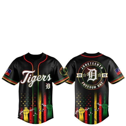Detroit Tigers Juneteenth Day 2025 Baseball Jersey Hat - Grishko.com