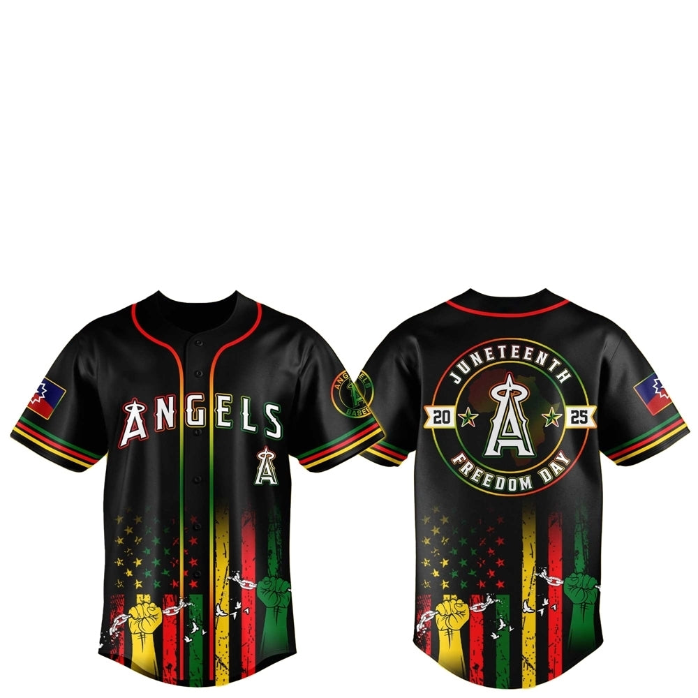LA Angels Juneteenth Day 2025 Baseball Jersey Hat - Grishko.com