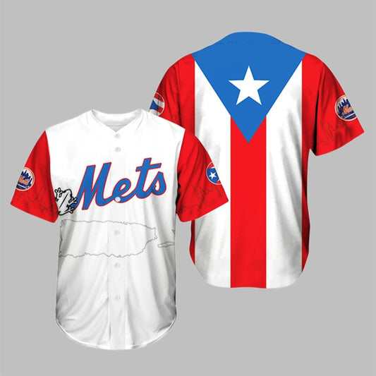 NY Mets Puerto Rican Heritage 2025 Baseball Jersey - Grishko.com