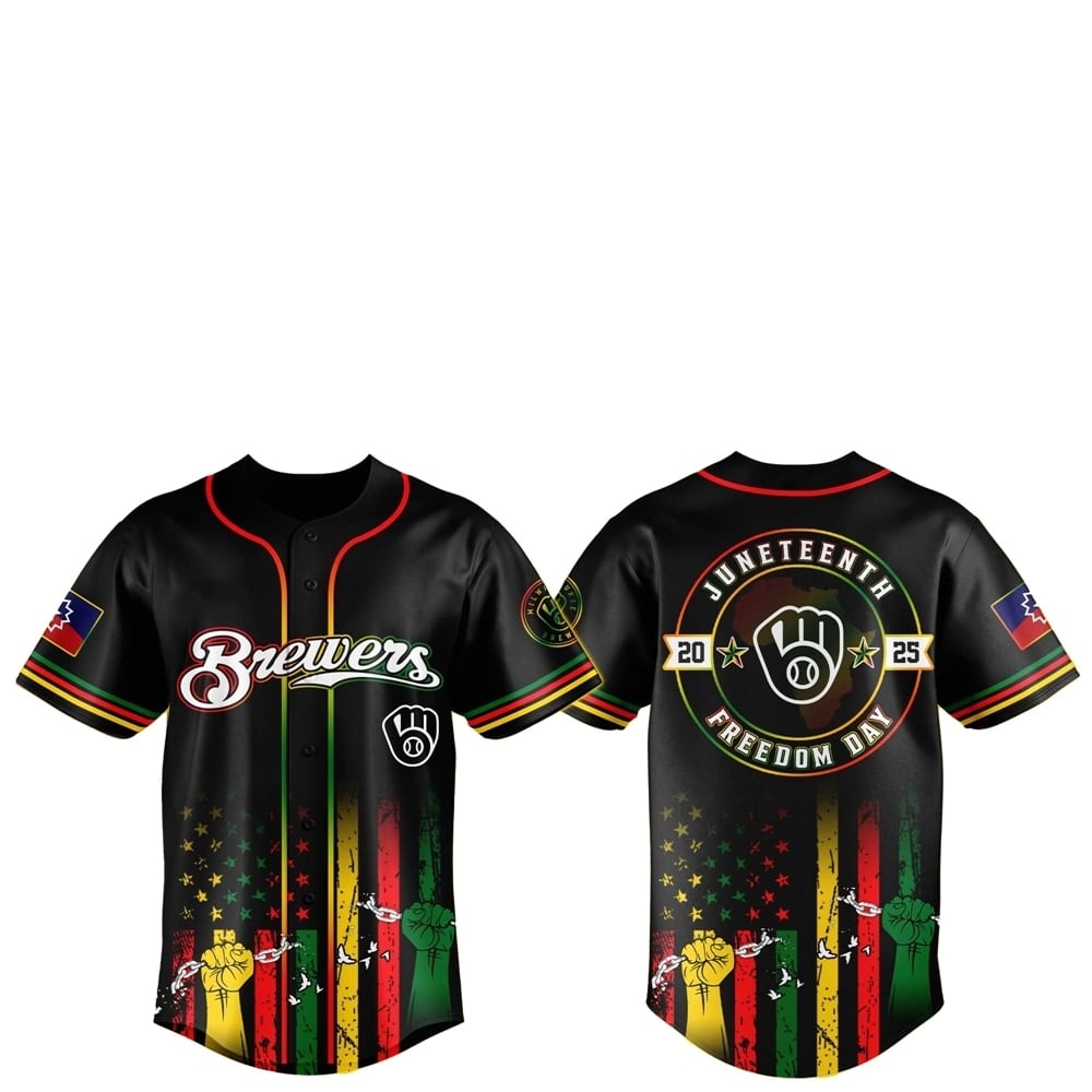 Milwaukee Brewers Juneteenth Day 2025 Baseball Jersey Hat - Grishko.com