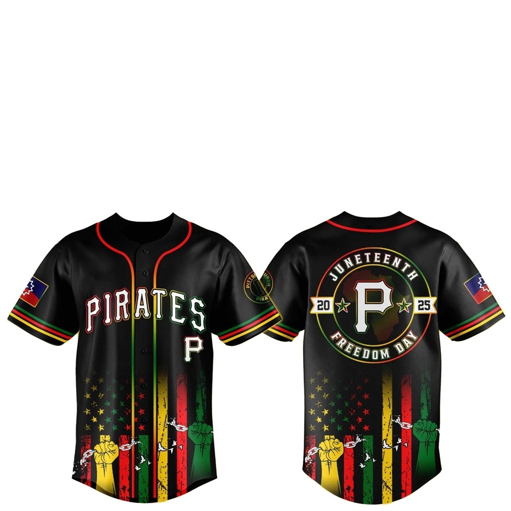 Pittsburgh Pirates Juneteenth Day 2025 Baseball Jersey Hat - Grishko.com