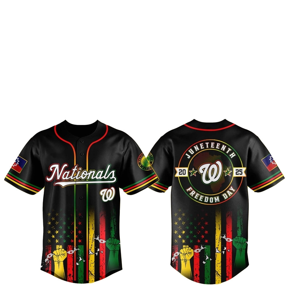Washington Nationals Juneteenth Day 2025 Baseball Jersey Hat - Grishko.com