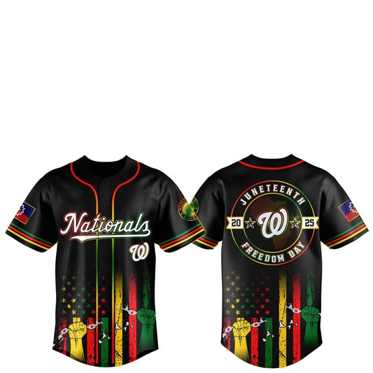 Washington Nationals Juneteenth Day 2025 Baseball Jersey Hat - Grishko.com