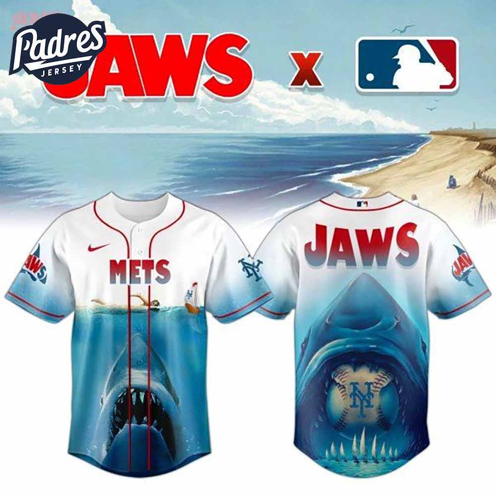 New York Mets x Jaws 2025 Baseball Jersey - Padres Jersey Oasis: Elevate Your Baseball Style Game