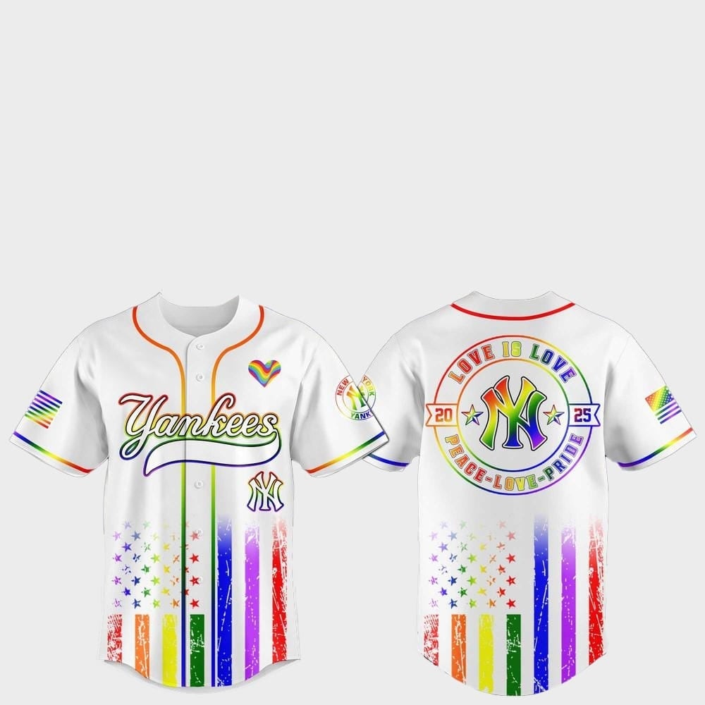 New York Yankees Pride Month Love Is Love 2025 Jersey - Grishko.com