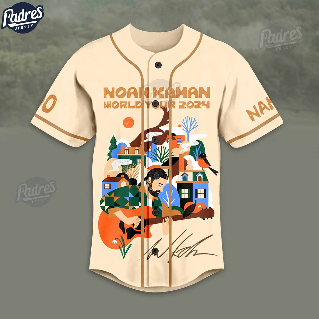 Noah Kahan 2024 Tour Custom Baseball Jersey Fan Gear - Padres Jersey Oasis: Elevate Your Baseball Style Game