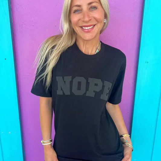 Nope Black Tee