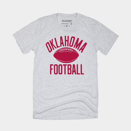 Vintage Ash Oklahoma Football T-Shirt Style001