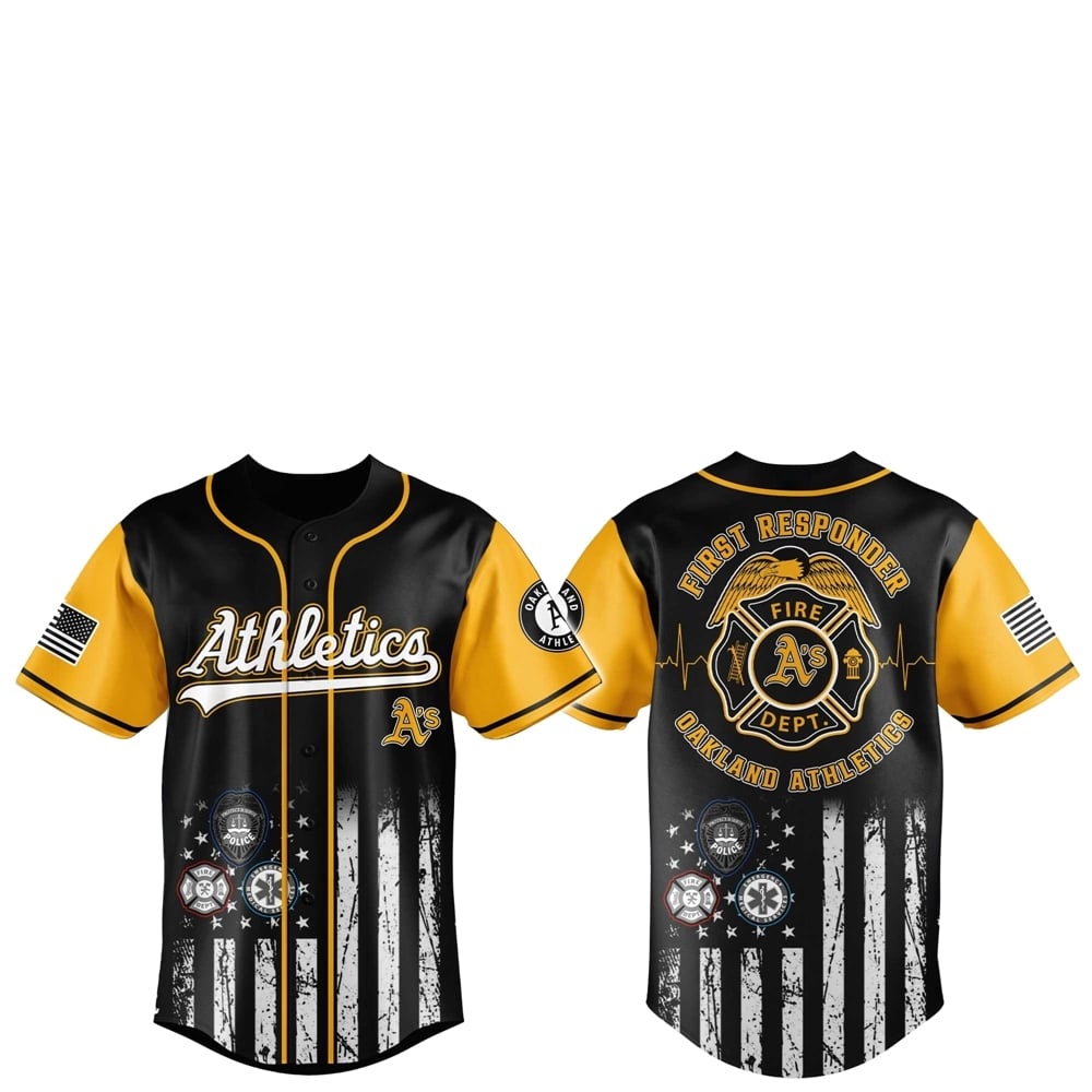 Oakland Athletics First Responders 2025 Baseball Jersey Jogger Hat - Grishko.com