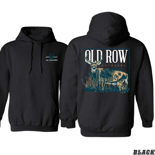 Old Row Outdoors Deer Design - Outdoor Wear Hoodie - Rustic and Adventurous Style Menswear Sweaters Tops Underwear