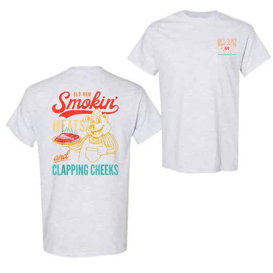 Old Row The Smokin' Meats And Clapping Cheeks Funny 2 Sides T-Shirt, Old Row T-Shirt For Men And Women, Trendy Shirt