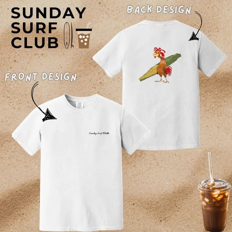 Original Chicken Joe Beach Shirt - Unisex Shirt, Comfort Colors Surf Shirt, Design on Back, Fun Graphic Tee, Summer Vacation