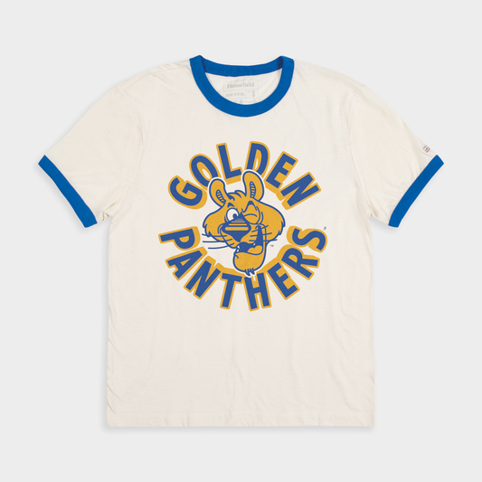 Pitt Vintage Golden Panthers Winking ROC Ringer Tee Style001