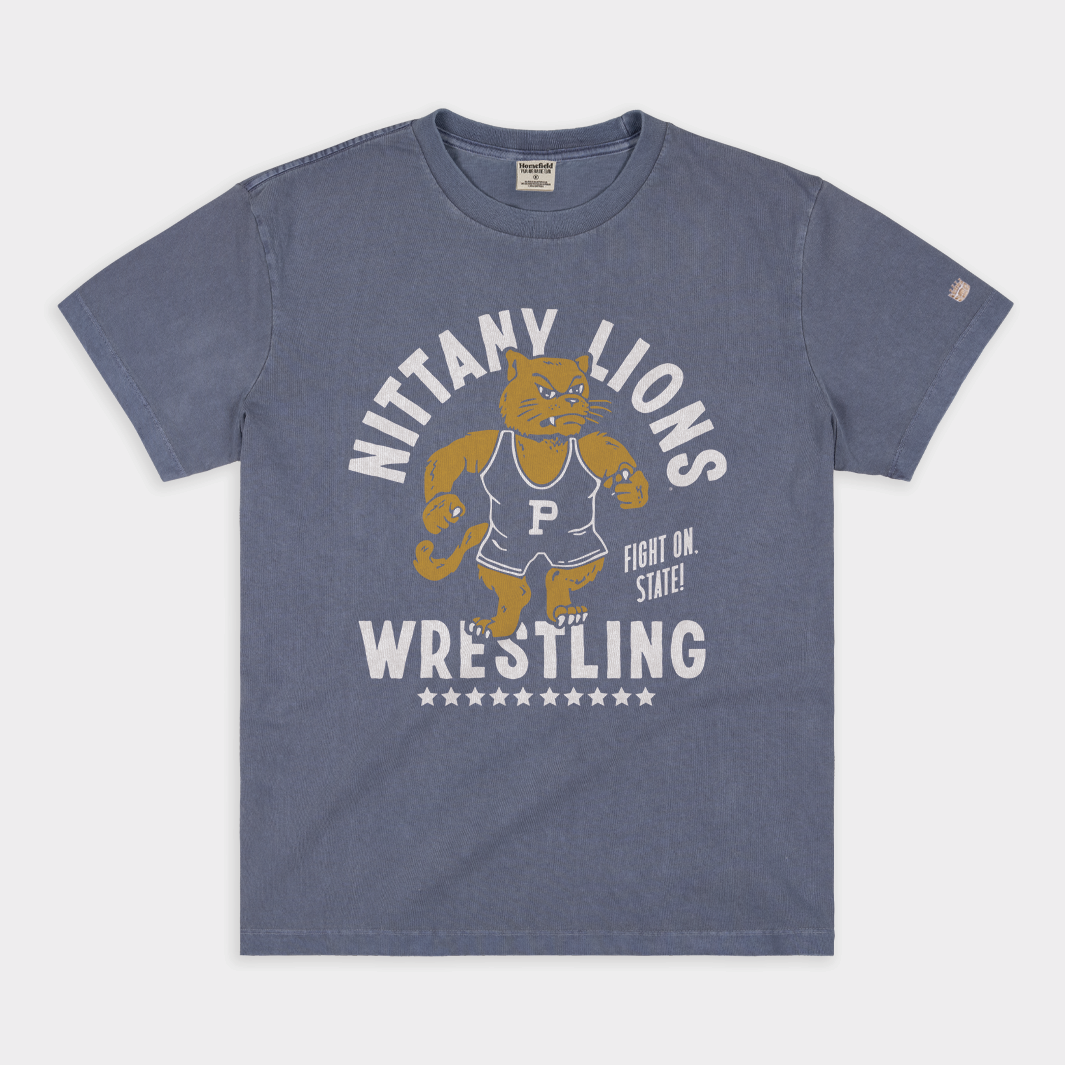 Nittany Lions Wrestling Vintage Heavyweight Tee