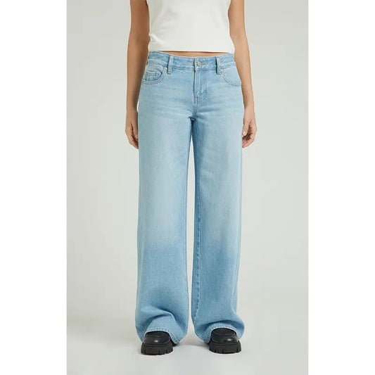 Pacsun Women's Casey Low Rise Baggy Jeans Pale Light Indigo
