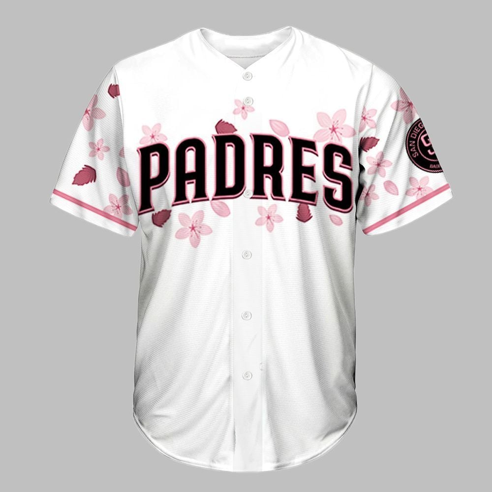 Padres Cherry Blossom Jersey 2025 - Grishko.com