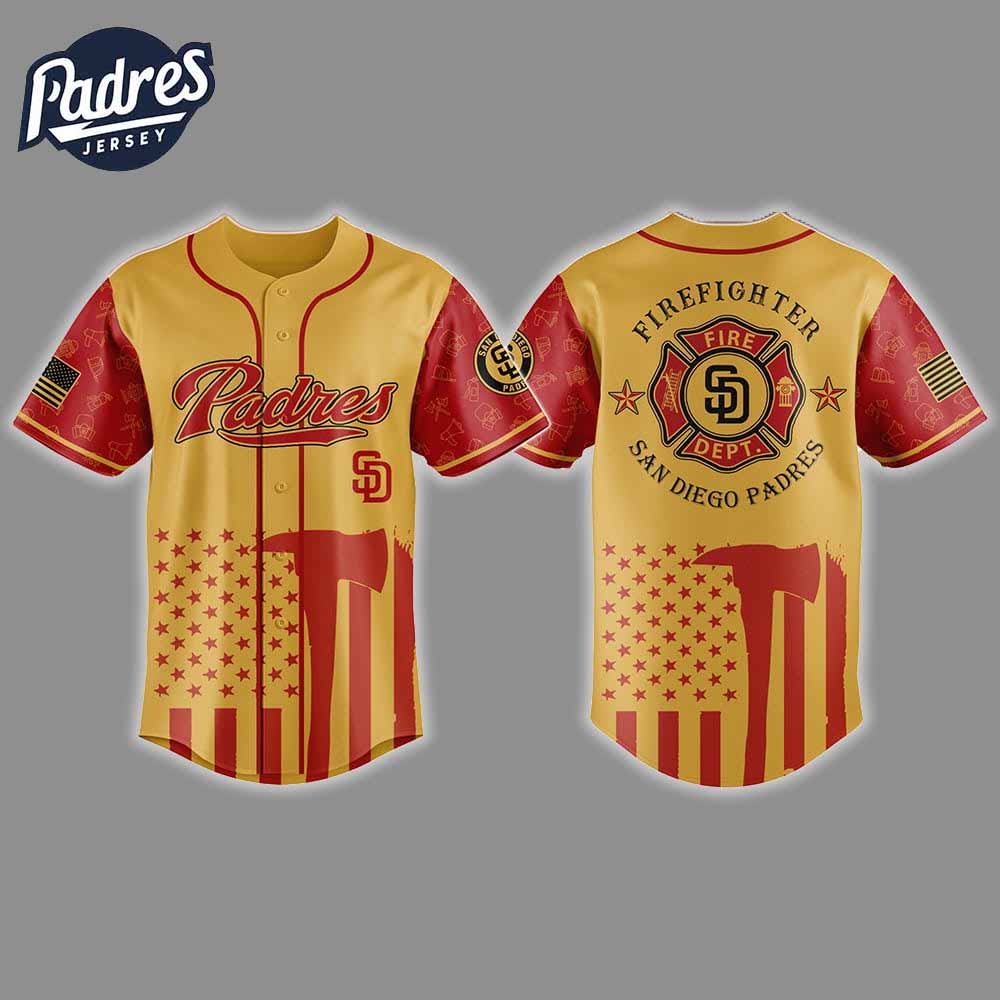 Padres Firefighter Appreciation Night 2025 Baseball Jersey - Padres Jersey Oasis: Elevate Your Baseball Style Game