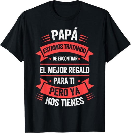 Papa Shirt, Men gifts Casual shortsleeve tops Funny Fathers Day Shirt Spanish Dad from Daughter Son T-Shirt, Cotton graphic tees