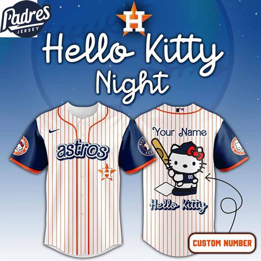 Personalized 2025 Houston Astros x Hello Kitty Night Baseball Jersey Style - Padres Jersey Oasis: Elevate Your Baseball Style Game